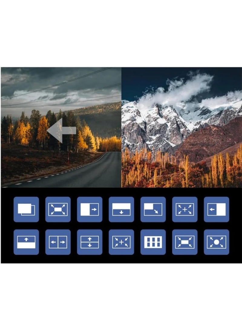 فيل وورلد جهاز مزج وتحويل فيديو متعدد الكاميرات FEELWORLD L1 Plus مزود بشاشة لمس، يدعم التسجيل عبر USB 2.0، والتحكم بكاميرات PTZ، والبث السريع عبر USB 3.0، مع شاشة لمس TFT مقاس 2 بوصة، وميزة التحويل باستخدام ذراع T-BAR. - Image 4